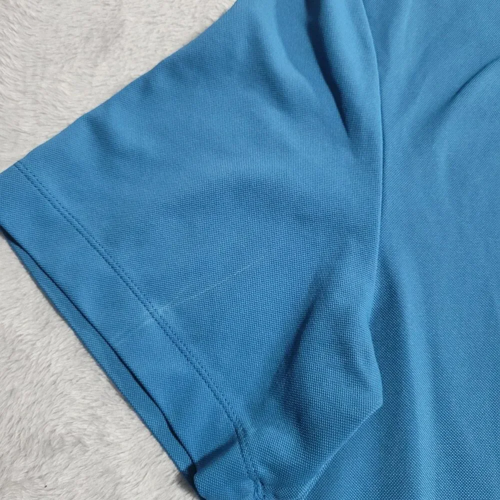 Nike Dri-FIT Golf Polo Shirt Mens Large Blue Chevron Performance - Picture 10 of 11